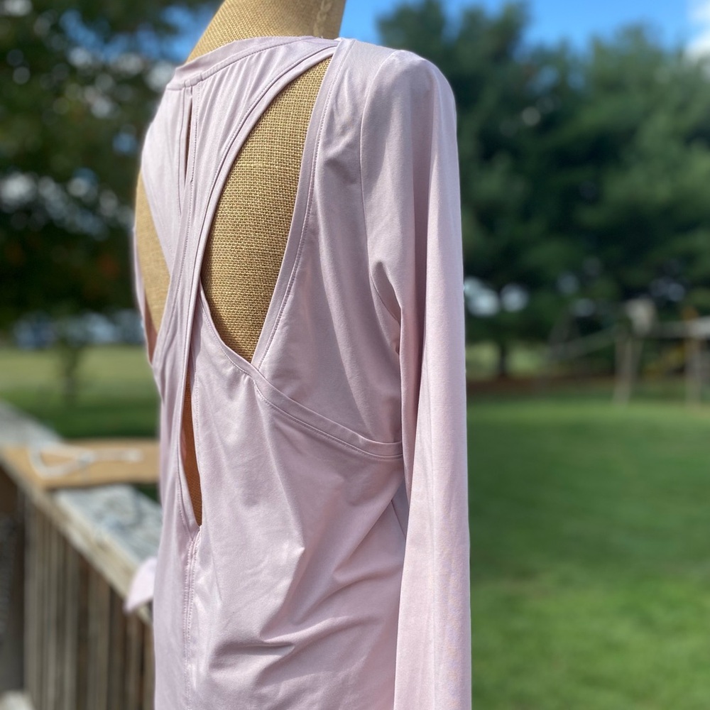 MTA Sport Open-back Activewear Large Light Pinkish Purple